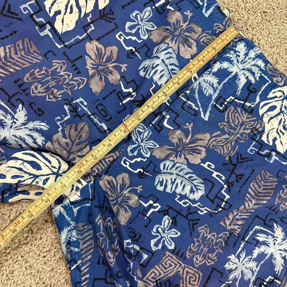 Ron Jon Surf Shop Board Shorts Mens XL Blue Tropical Floral‎ Swim Trunks EUC
